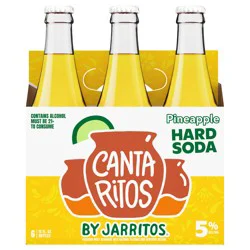 Cantaritos Pineapple Hard Soda 6 - 12 fl oz Bottles