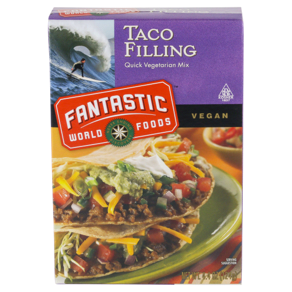 slide 1 of 4, Fantastic World Foods Low Fat Taco Filling, 4.4 oz