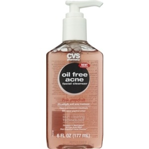 slide 1 of 1, CVS Health Oil-Free Acne Facial Cleanser Pink Grapefruit, 6 oz