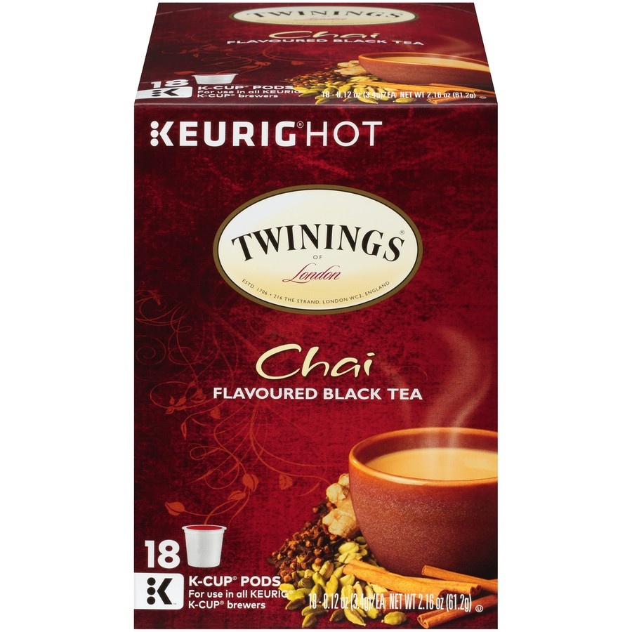 slide 1 of 1, Twinings Black Tea Chai K-Cup Pods - 18 ct, 18 ct