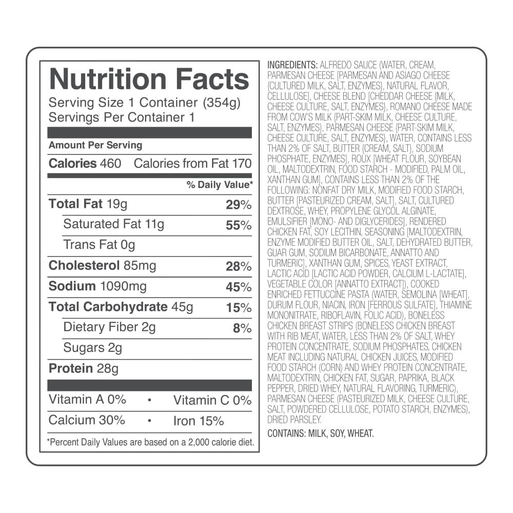 slide 2 of 3, Home Chef Heat & Eat Chicken Fettuccine Alfredo, 12.5 oz