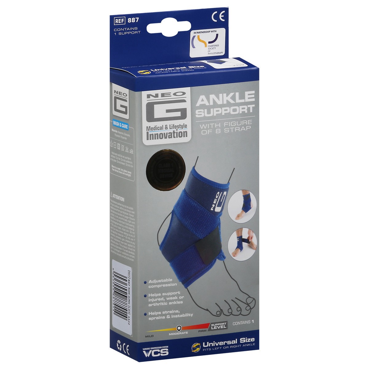 slide 8 of 14, Neo G Ankle Support Universal Size 1 ea, 1 ct