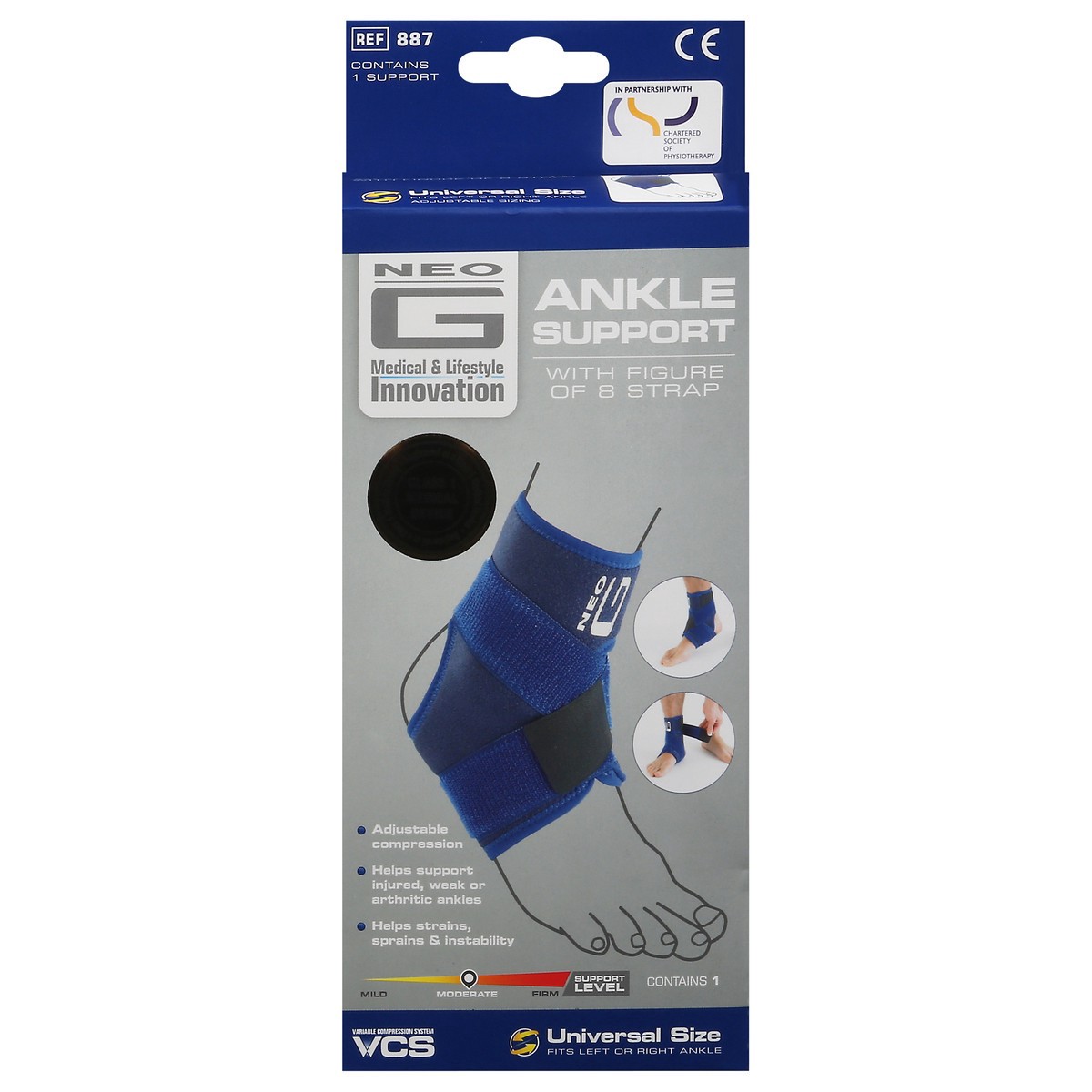 slide 12 of 14, Neo G Ankle Support Universal Size 1 ea, 1 ct