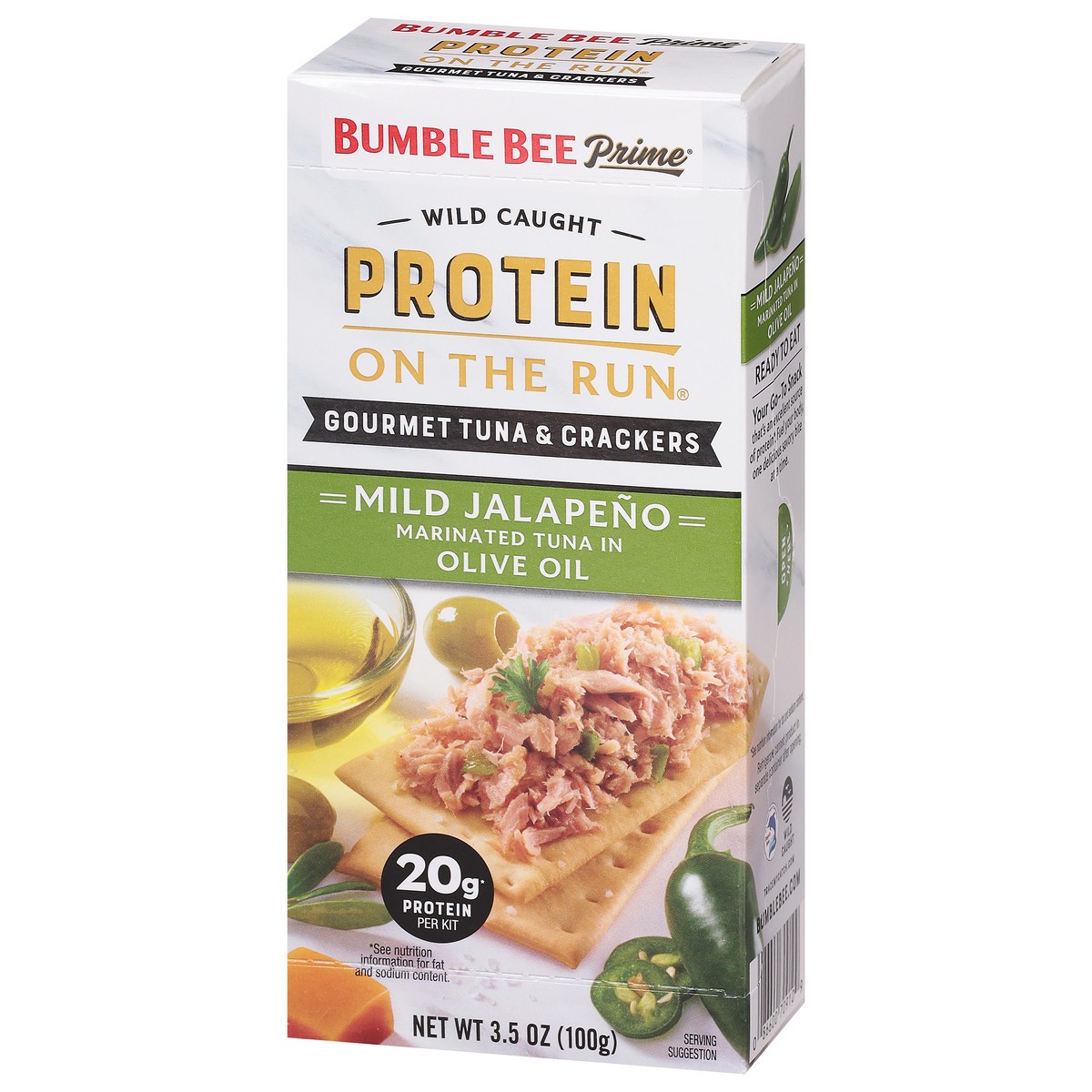 slide 5 of 9, Bumble Bee Prime Mild Jalapeno Gourmet Tuna & Crackers 1 ea, 3.5 oz