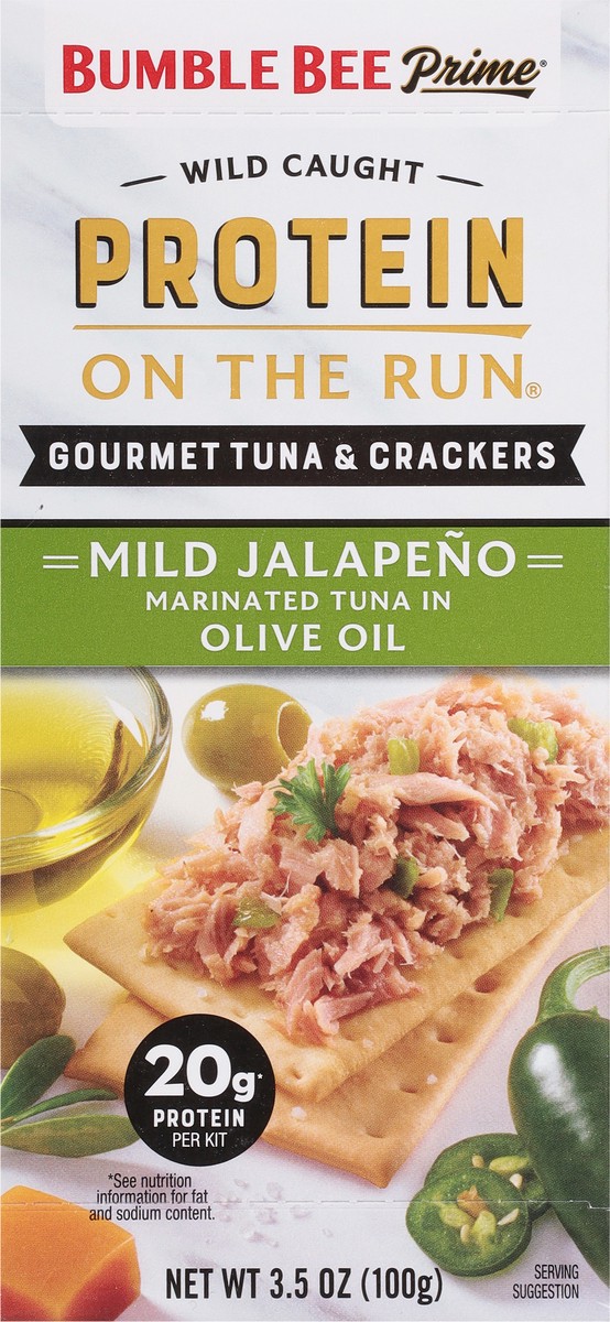 slide 2 of 9, Bumble Bee Prime Mild Jalapeno Gourmet Tuna & Crackers 1 ea, 3.5 oz