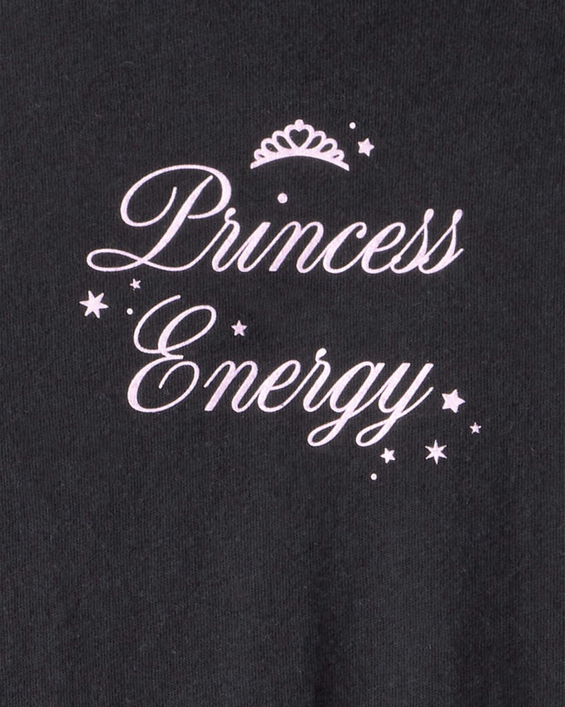 slide 2 of 2, Oshkosh Girls Princess Long-Sleeve Graphic Tee - Black Black S, 1 ct