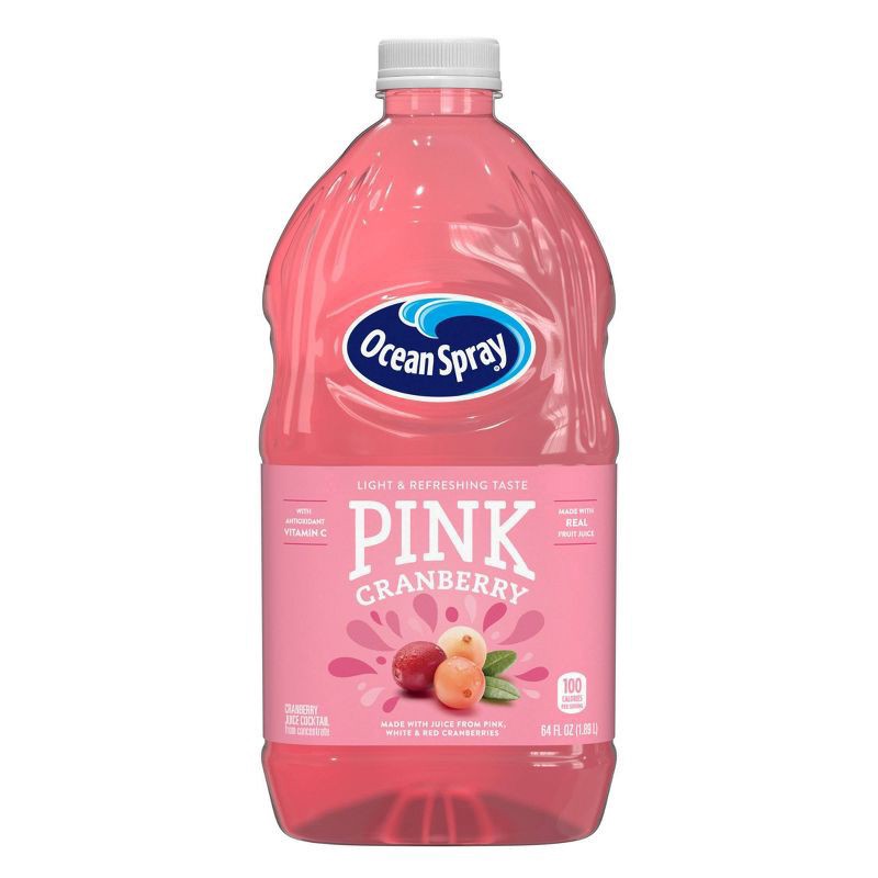 slide 1 of 4, Ocean Spray Pink Cranberry Juice - 64 fl oz Bottle, 64 fl oz