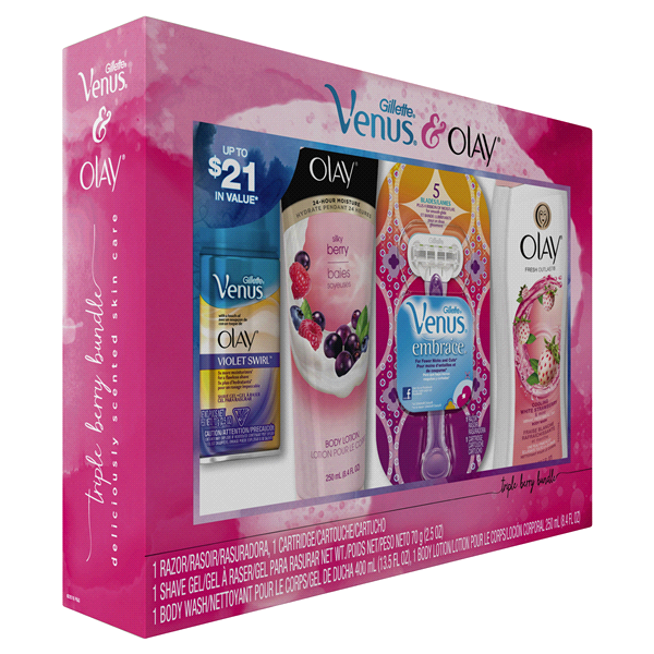 slide 1 of 1, Venus and Olay Triple Berry Bundle`, 1 ct