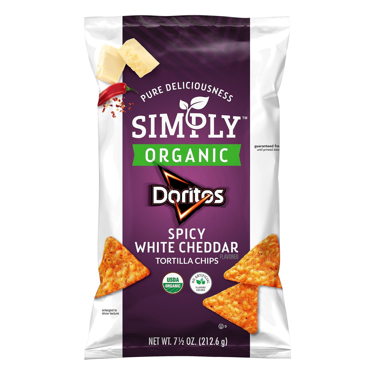 slide 6 of 6, Doritos Simply Organic Spicy White Cheddar Flavored Tortilla Chips 7.5 oz, 7.5 oz