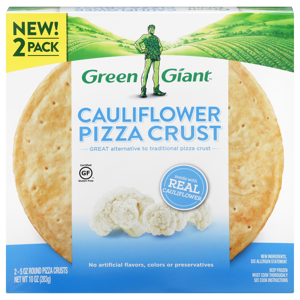 slide 1 of 1, Green Giant Pizza Crust, Cauliflower, 2 Pack, 2 ct