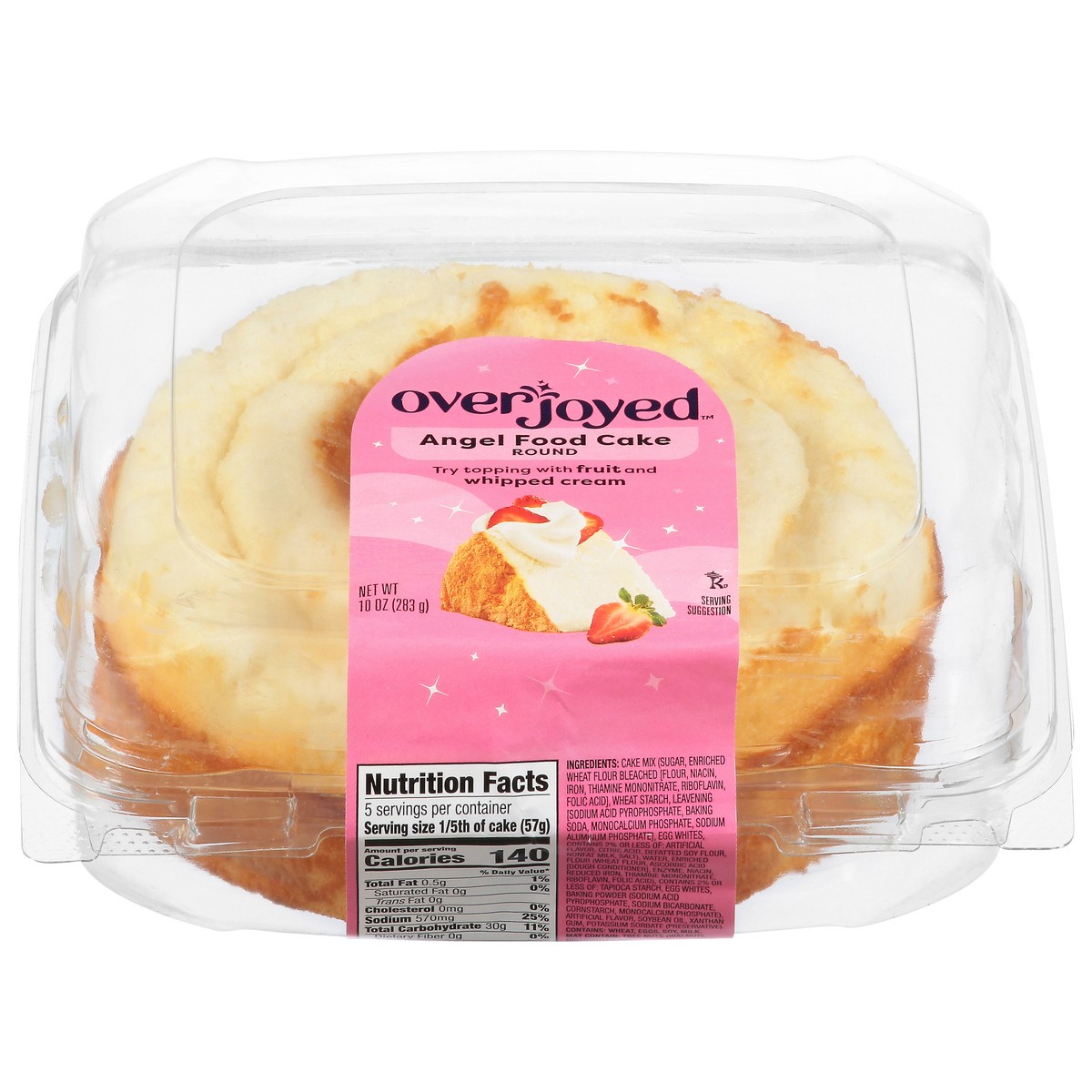 slide 2 of 4, Overjoyed Angel Food Cake Round 10 Oz - 10 OZ, 10 oz