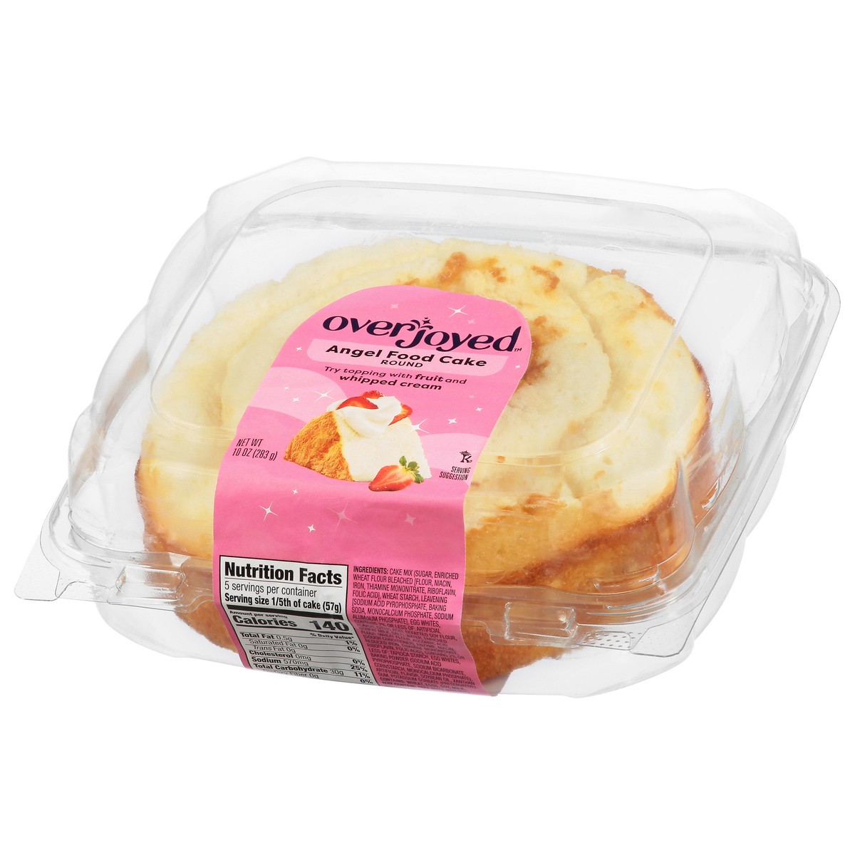 slide 4 of 4, Overjoyed Angel Food Cake Round 10 Oz - 10 OZ, 10 oz