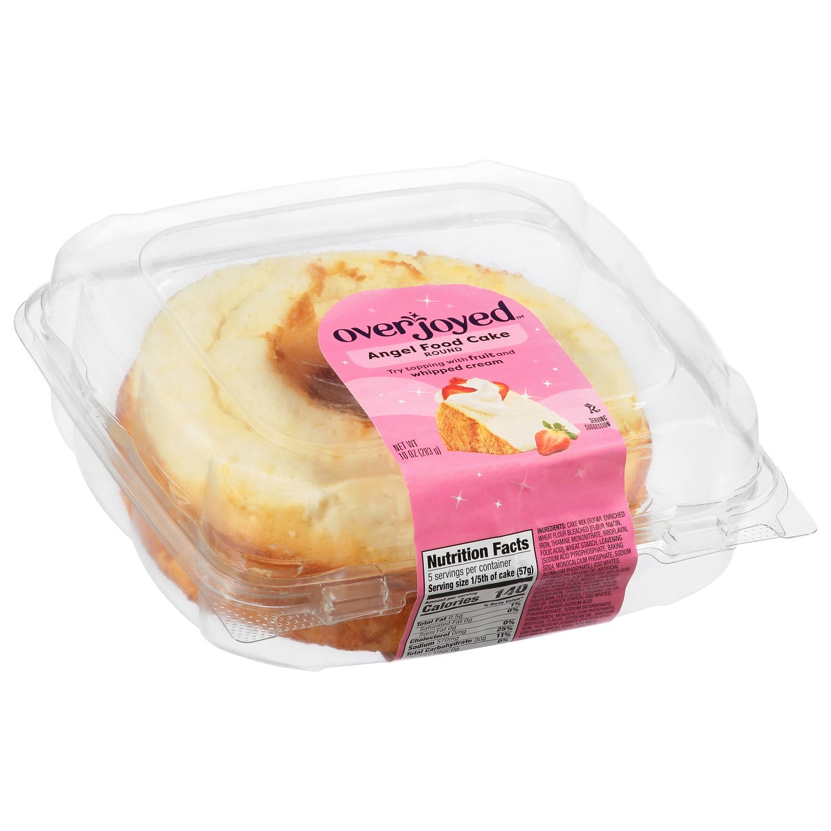 slide 3 of 4, Overjoyed Angel Food Cake Round 10 Oz - 10 OZ, 10 oz