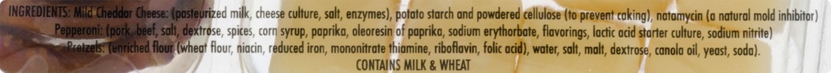 slide 5 of 11, Dietz & Watson Snack On The Go Cubed Mild White Cheddar Cheese, Salted Pretzels, Sliced Pepperoni, 3 oz