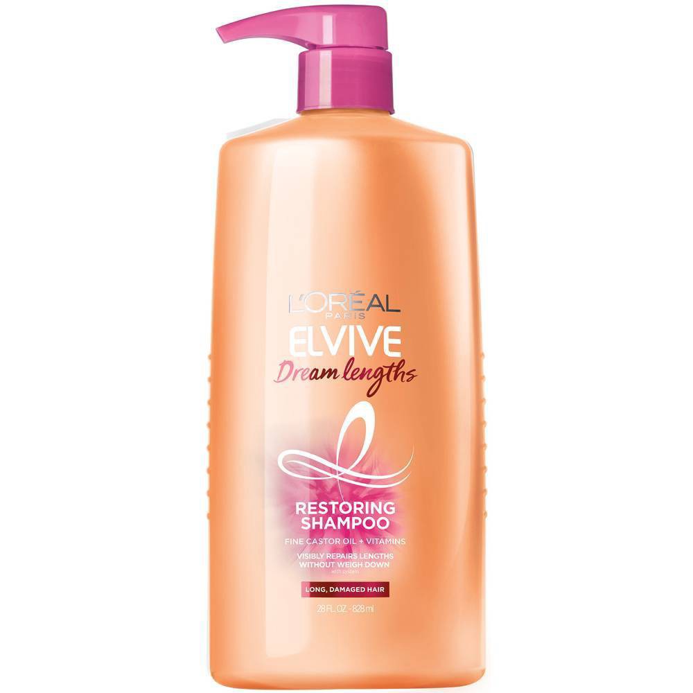 slide 1 of 1, L'Oréal Paris Elvive Dream Lengths Restoring Shampoo, 28 fl oz