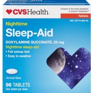 slide 1 of 1, CVS Health Nighttime Sleep Aid Tablets, 96 ct