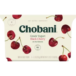 Chobani Black Cherry on The Bottom Non-Fat Greek Yogurt
