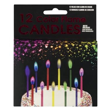 slide 1 of 1, Ata Colroflame Candles, 12 ct