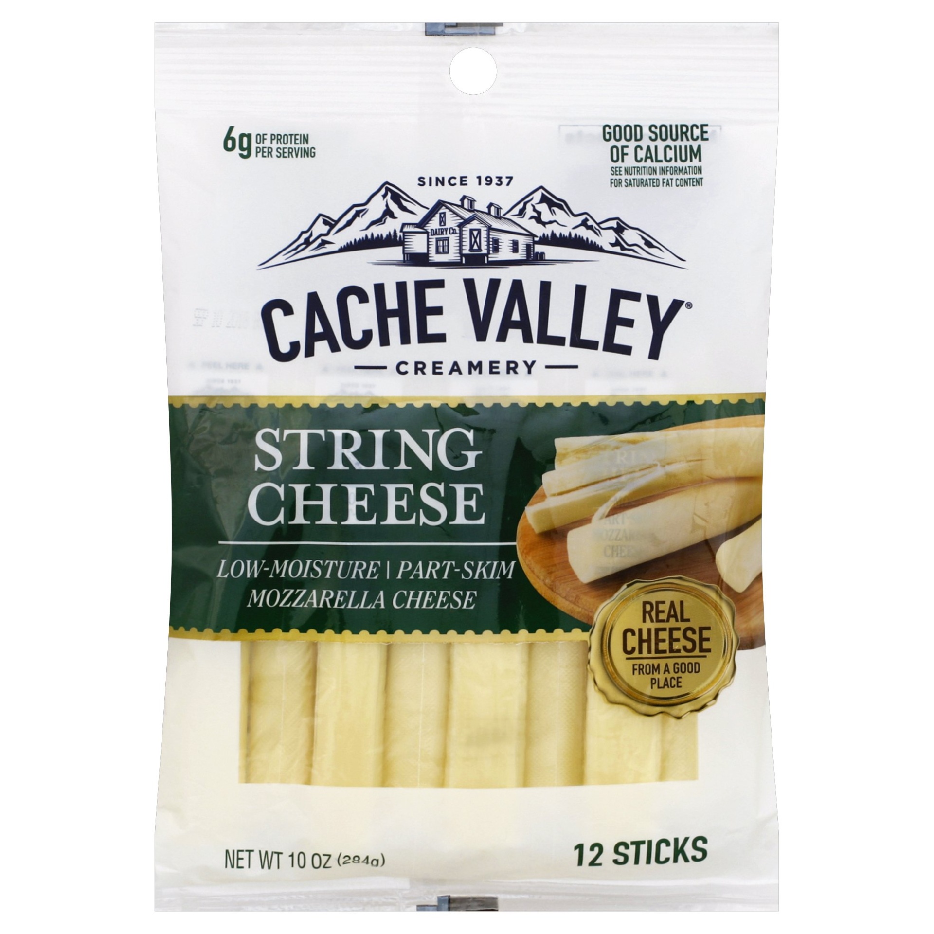slide 1 of 3, Cache Valley String Cheese 12 ea, 12 ct