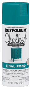 slide 5 of 29, Rust-Oleum Chalked Ultra Matte Spray Paint - 302597, Tidal Pond, 12 oz