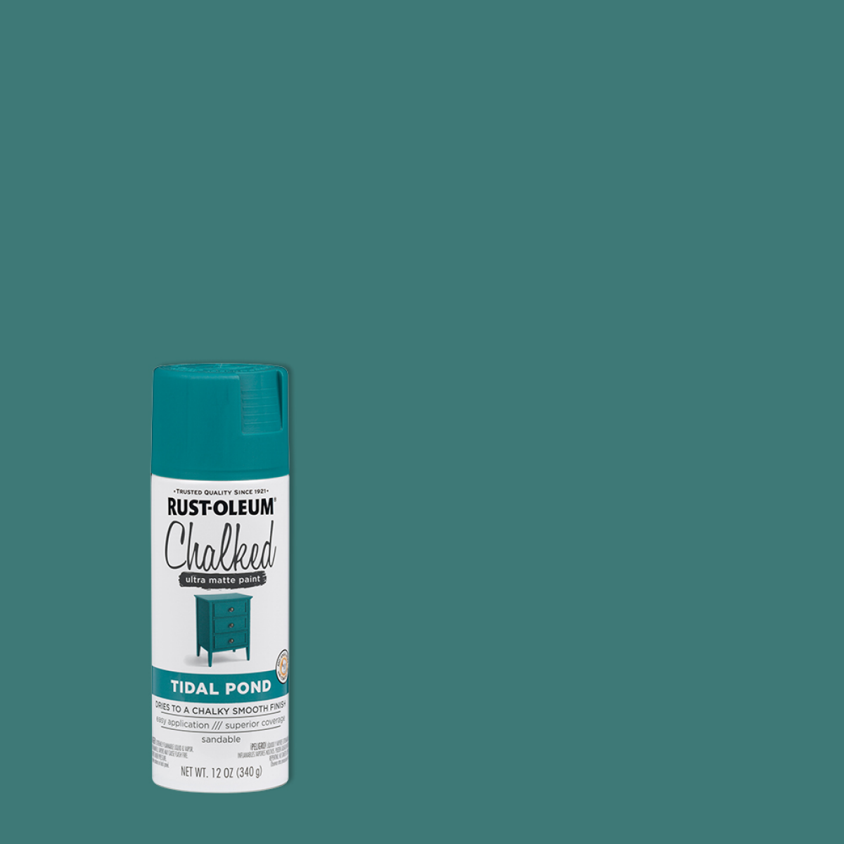 slide 1 of 29, Rust-Oleum Chalked Ultra Matte Spray Paint - 302597, Tidal Pond, 12 oz