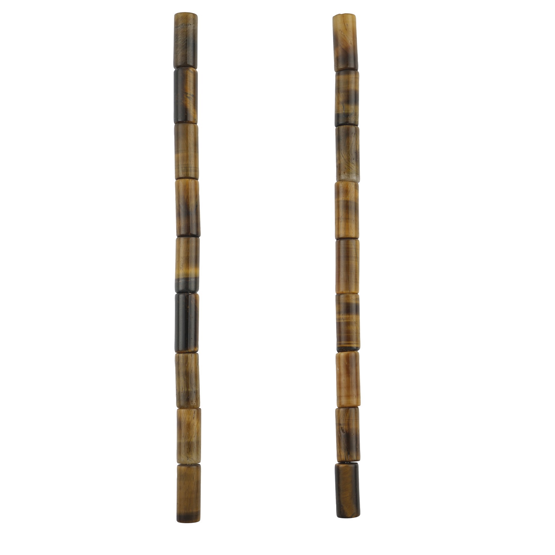 slide 2 of 3, Yellow Tiger's Eye Tube Beads By Bead Landing, 14mm x 6mm