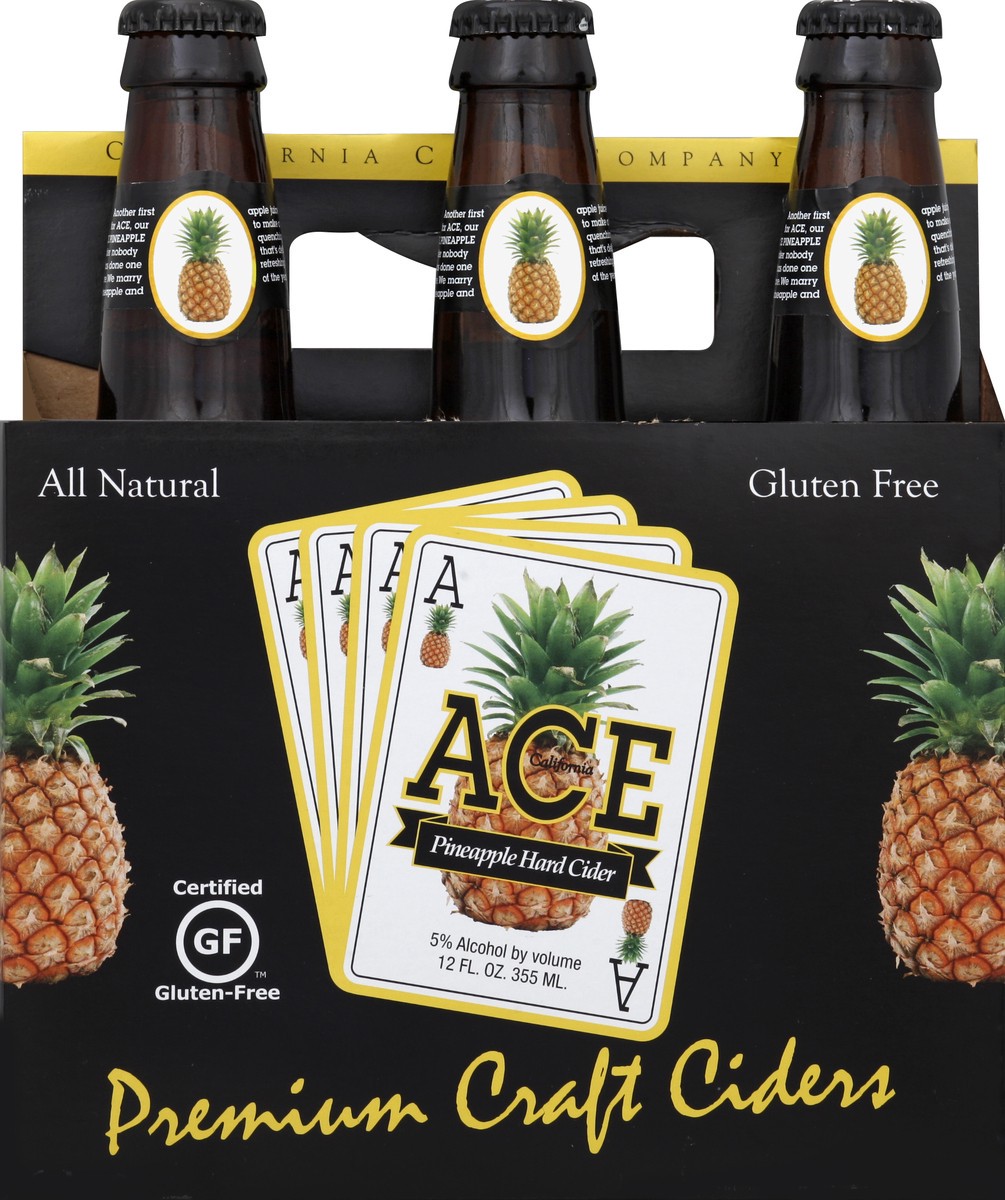 slide 4 of 5, Ace Ciders Pineapple Hard Cider, 6 ct; 12 oz