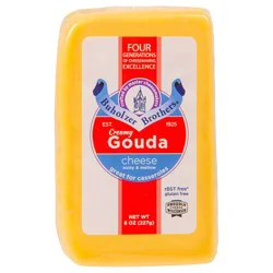 Buholzer Brothers 8 oz Creamy Gouda Cheese (Cracker Cut)