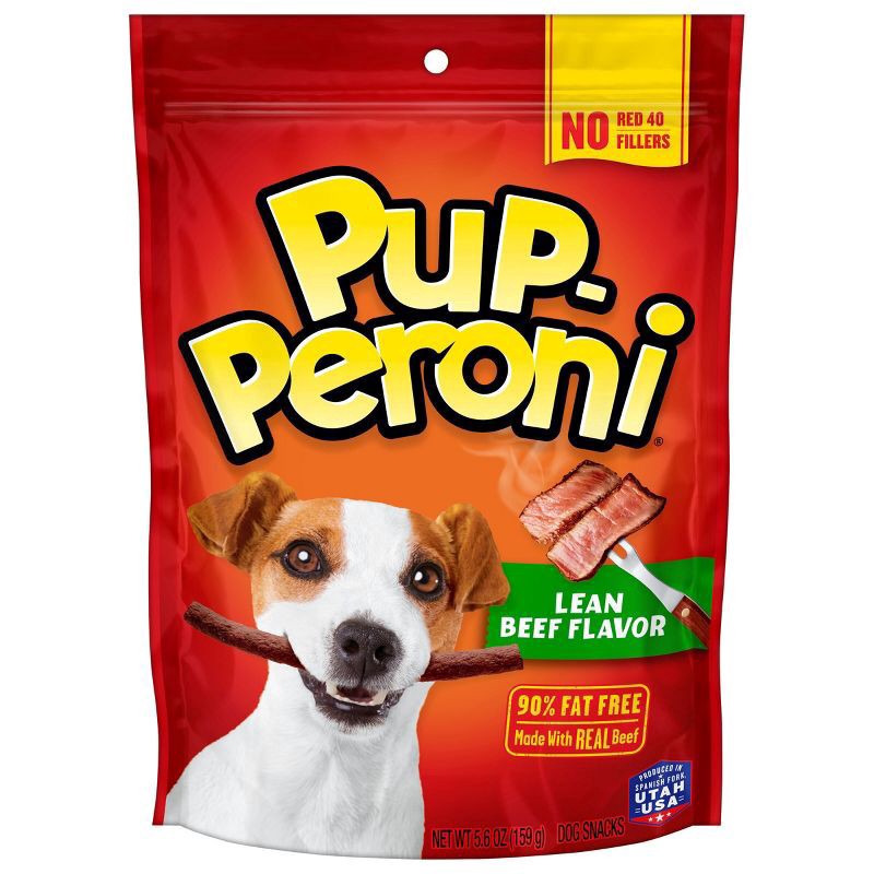 slide 1 of 3, Pup-Peroni Lean Beef Flavor Dog Treats, 5.6oz Bag, 5.6 oz