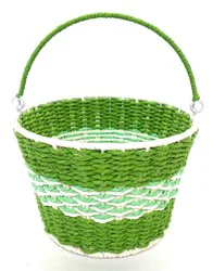 Holiday Home Easter Two Tone Rope Basket - Green