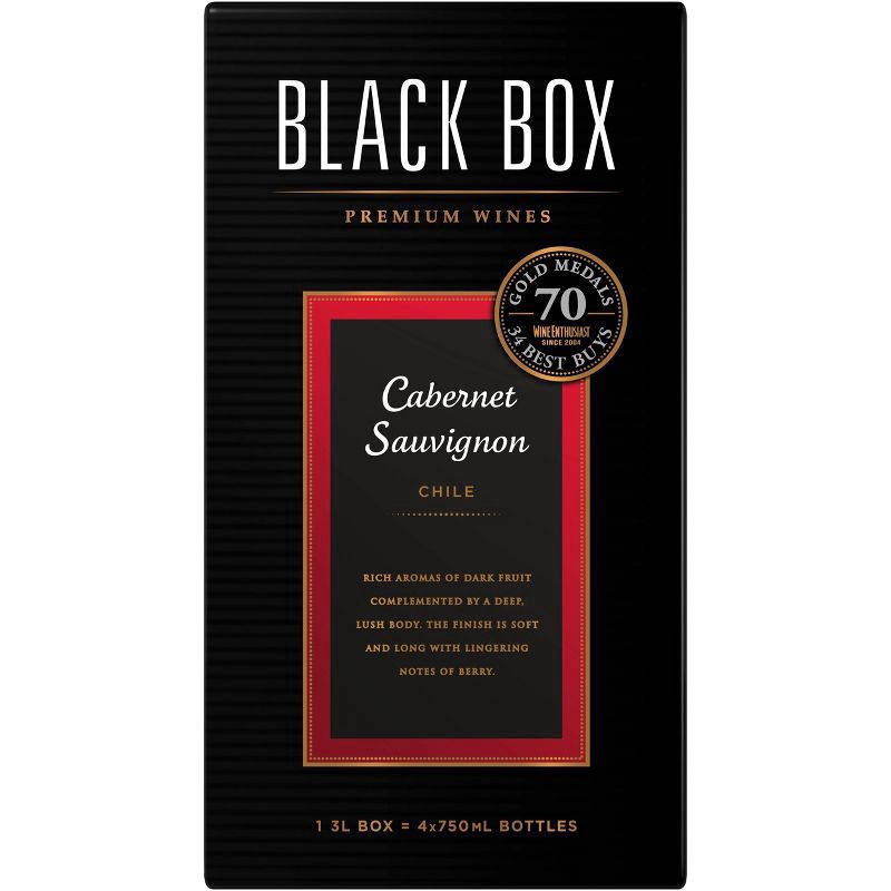 slide 1 of 4, Black Box Red Wine, Cabernet Sauvignon, 3 liter