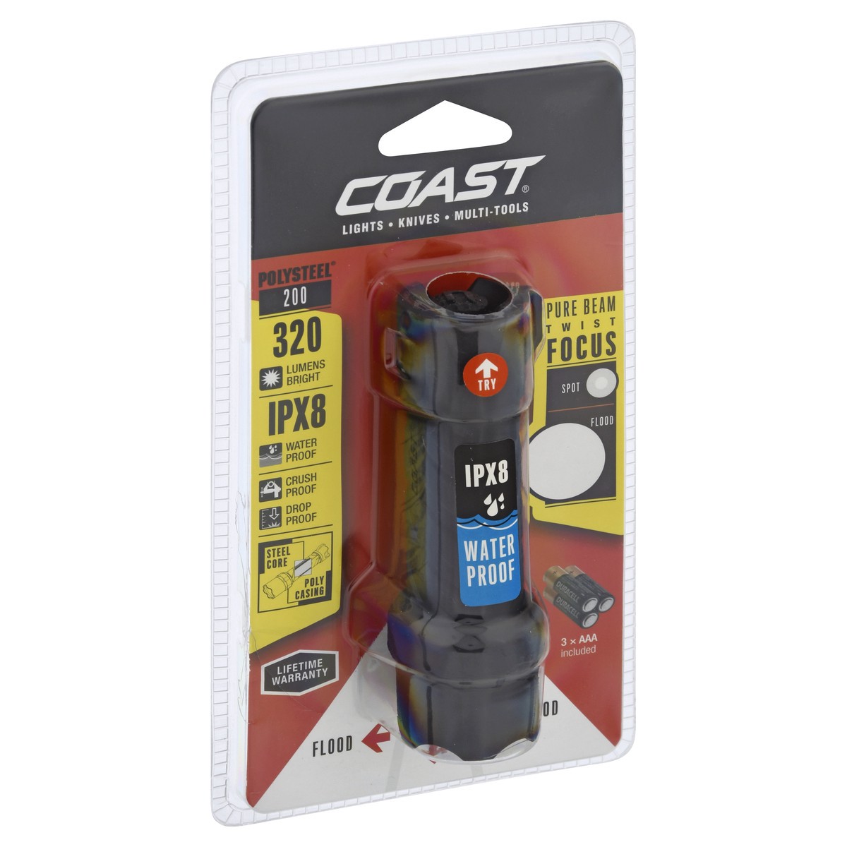 slide 10 of 10, Coast Polysteel 200 Flashlight 1 ea, 1 ct