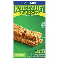 Nature Valley Crunchy Granola Bars, Oats 'n Honey, 36 Bars, 26.82 OZ (18 Pouches)