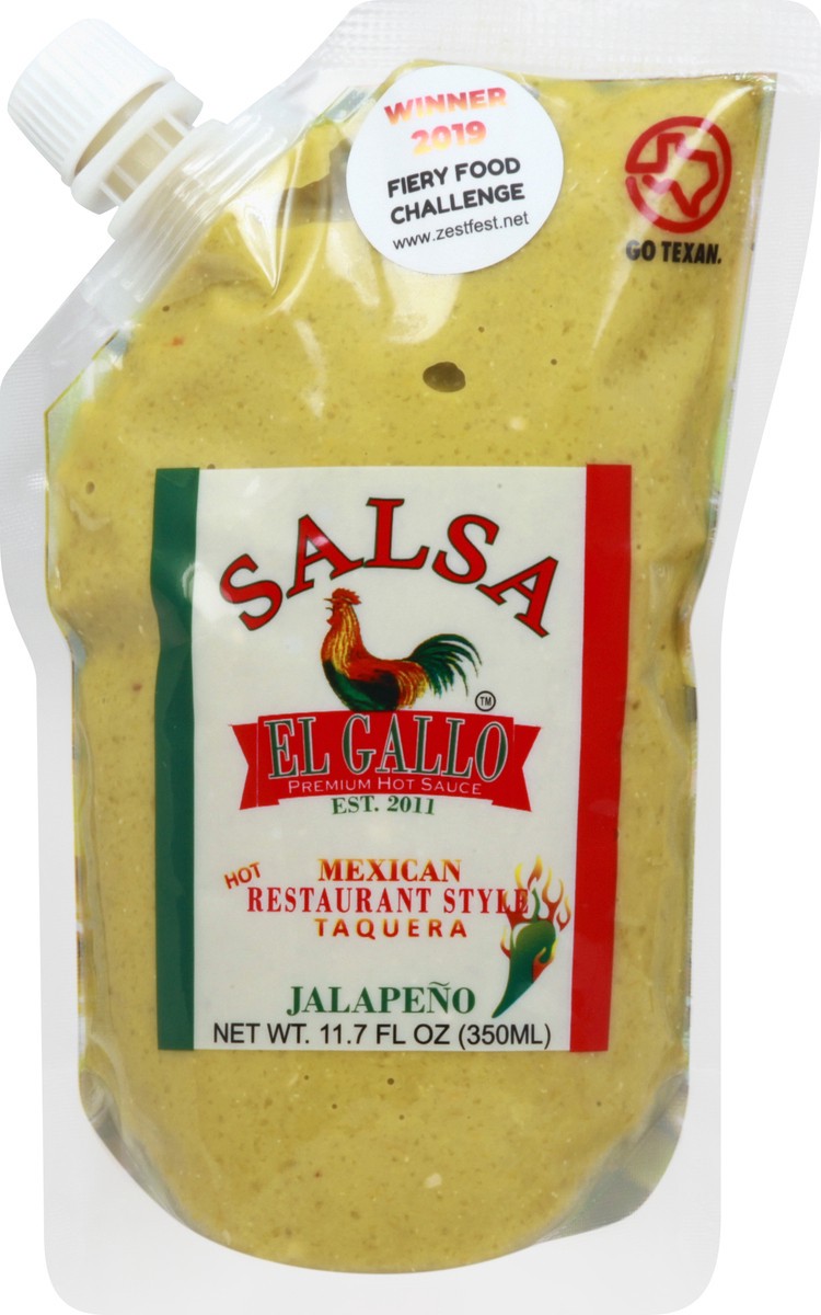 slide 1 of 12, El Gallo Hot Mexican Restaurant Style Taquera Jalapeno Salsa 11.7 oz, 11.7 oz