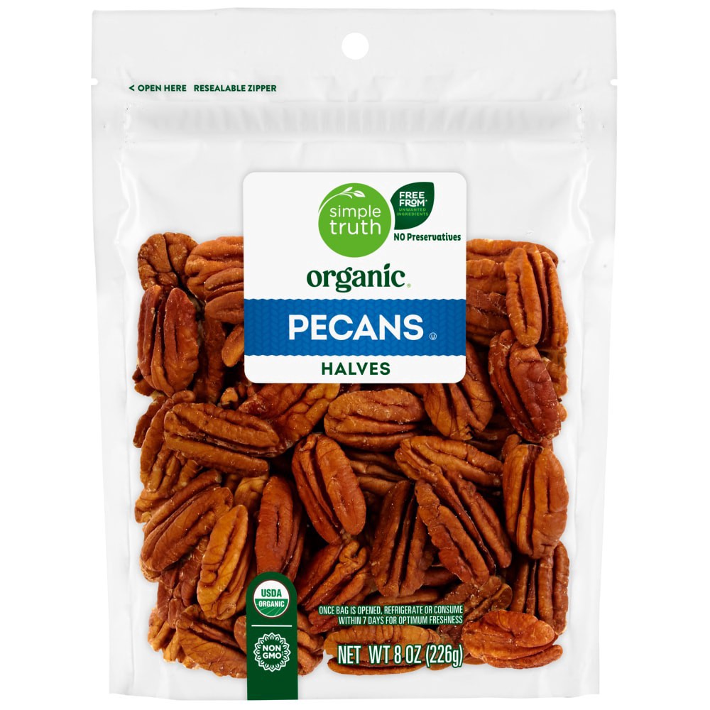 slide 1 of 4, Simple Truth Organic Pecan Halves, 8 oz
