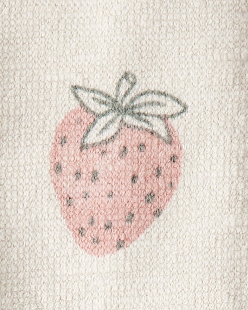 slide 3 of 3, Littleplanet Baby Organic Cotton Strawberry-Print Romper Strawberry Print 3M, 1 ct