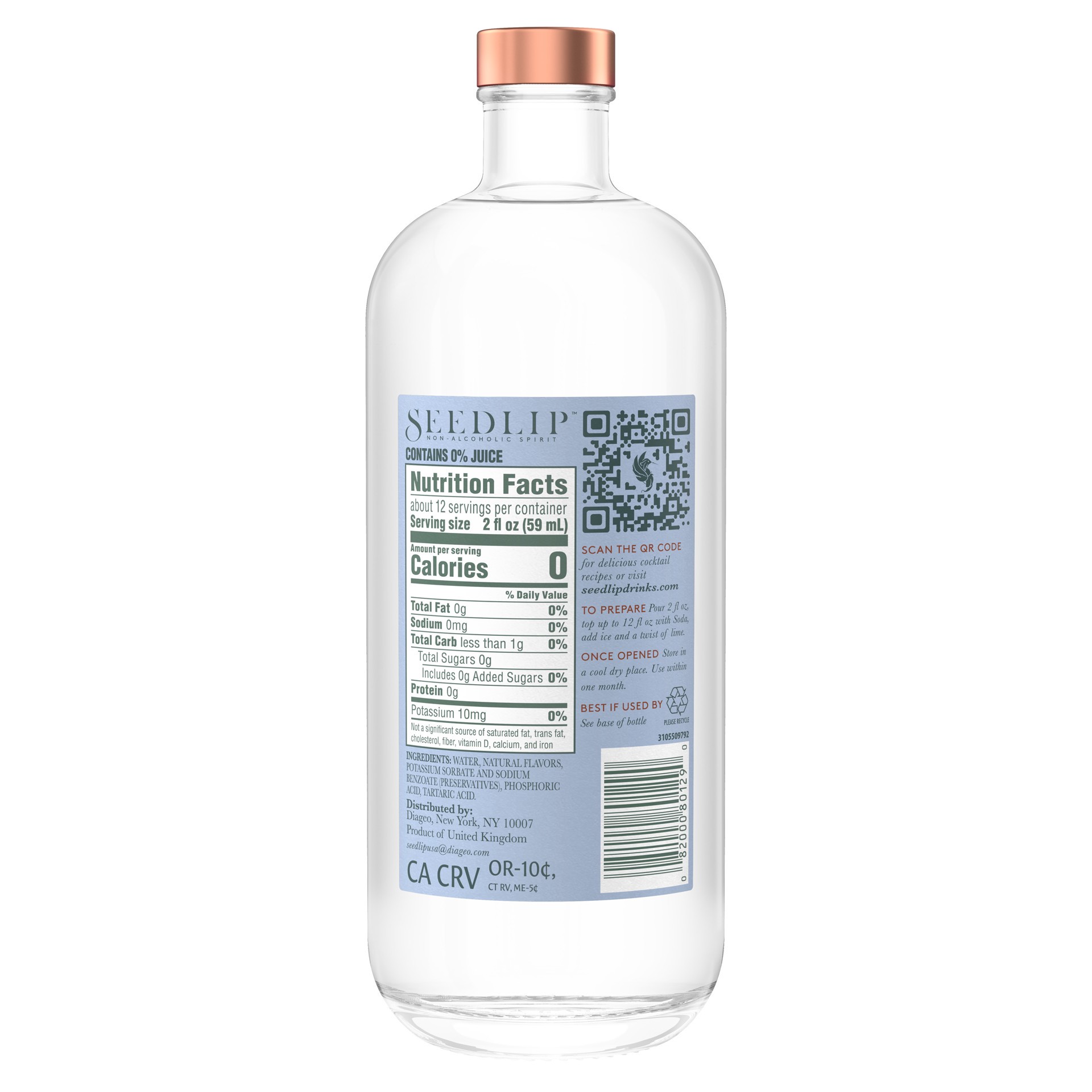 slide 3 of 6, Seedlip Notas de Agave Non-alcoholic Spirit, Calorie Free & Sugar Free- 700 ml, 700 ml