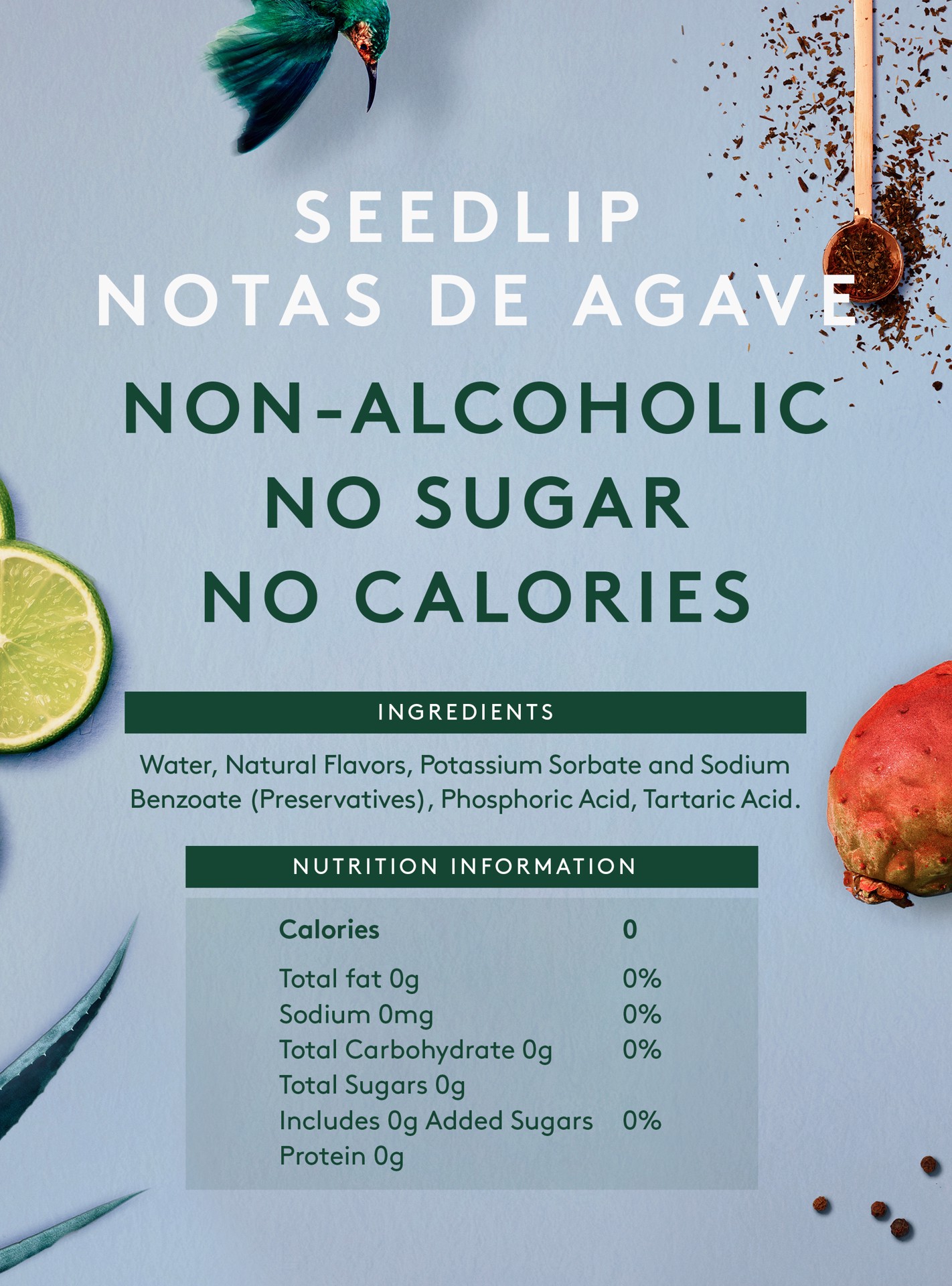 slide 6 of 6, Seedlip Notas de Agave Non-alcoholic Spirit, Calorie Free & Sugar Free- 700 ml, 700 ml