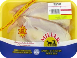 Miller Poultry Bone-In Fresh Chicken Breast