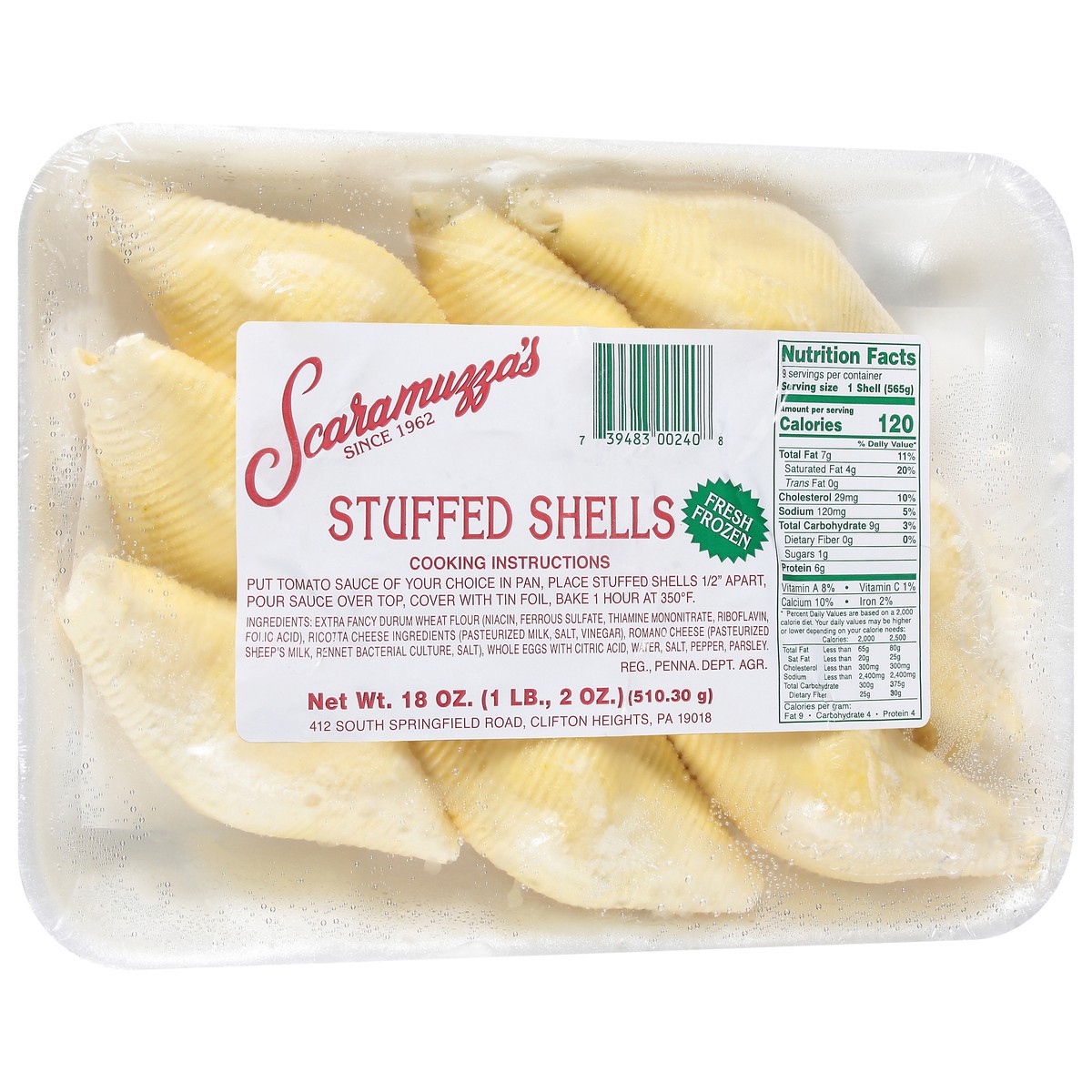 slide 13 of 13, Scaramuzza's Stuffed Shells 18 oz, 18 oz