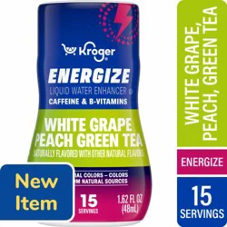 Kroger® Energize Caffeine White Grape Peach Green Tea Water Enhancer, 1.62 fl oz