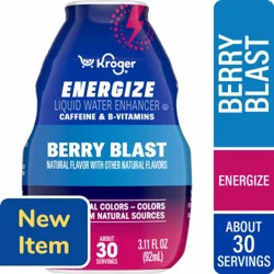 Kroger® Energize Caffeine Berry Blast Water Enhancer, 3.11 fl oz