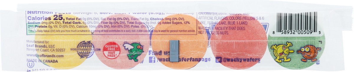 slide 5 of 9, Leaf Wacky Wafer Candy 1.2 oz, 1.2 oz