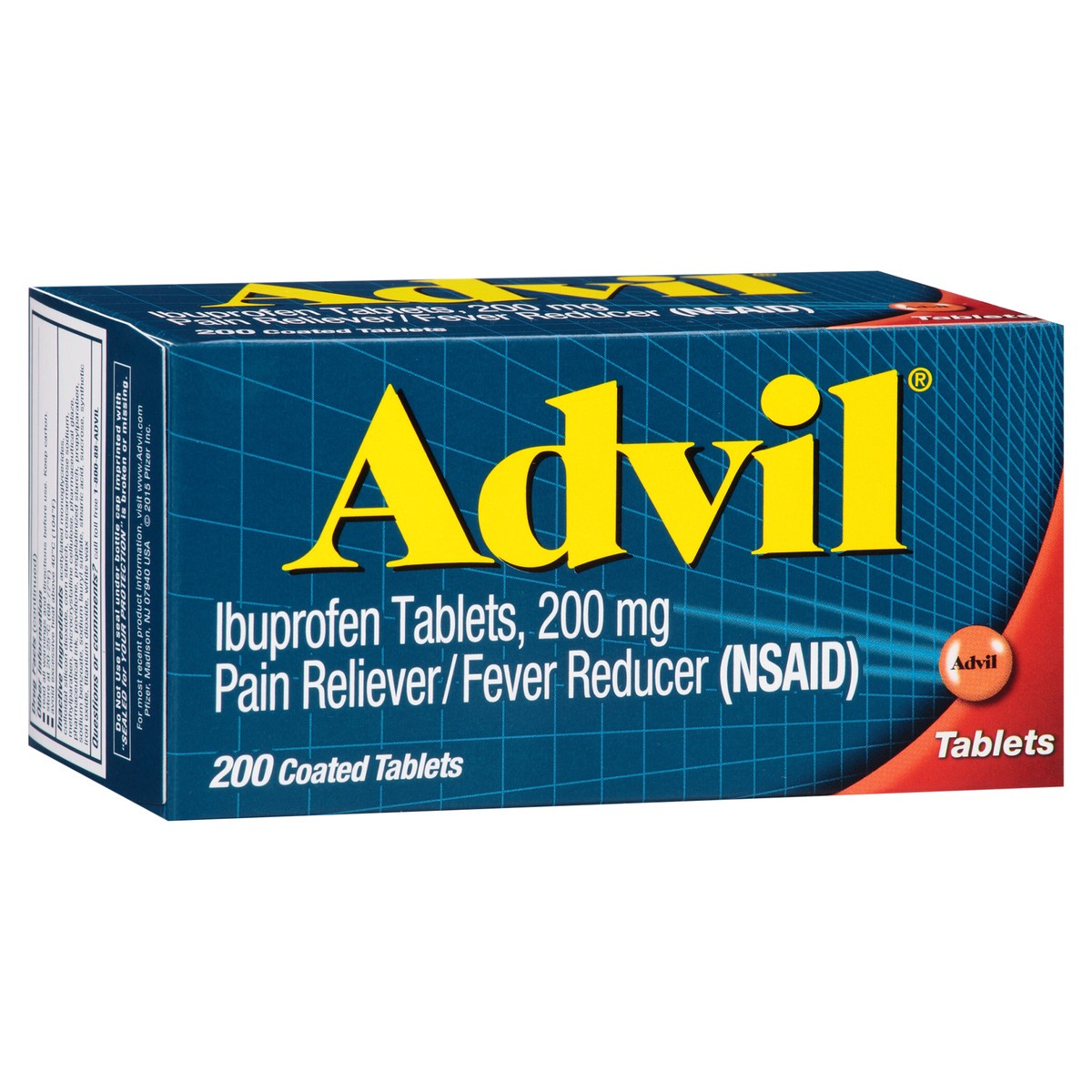 slide 2 of 13, Advil Pain Reliever and Fever Reducer, Ibuprofen 200mg for Pain Relief - 200 Coated Tablets, 200 ct