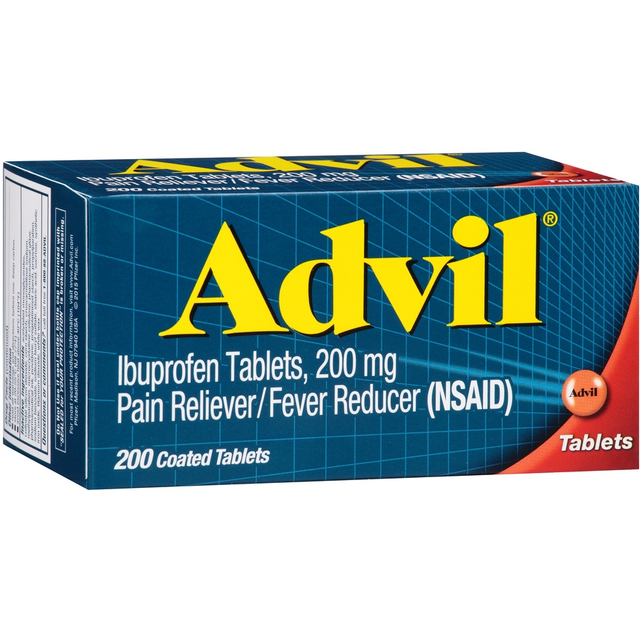 slide 3 of 7, Advil Pain Reliever / Fever Reducer Ibuprofen Tablets, 200 ct