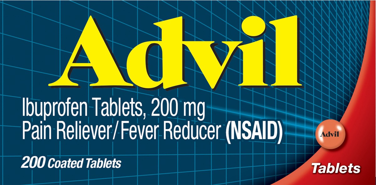 slide 12 of 13, Advil Pain Reliever and Fever Reducer, Ibuprofen 200mg for Pain Relief - 200 Coated Tablets, 200 ct
