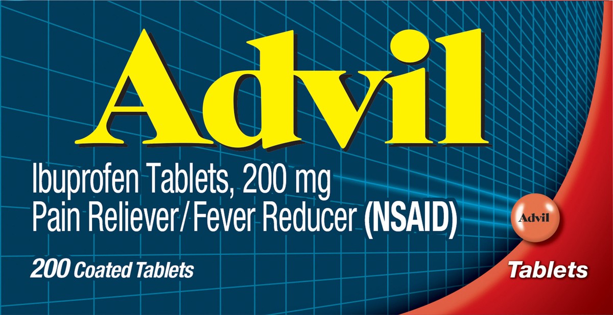 slide 5 of 13, Advil Pain Reliever and Fever Reducer, Ibuprofen 200mg for Pain Relief - 200 Coated Tablets, 200 ct
