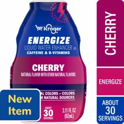 Kroger® Energize Caffeine Cherry Water Enhancer, 3.11 fl oz