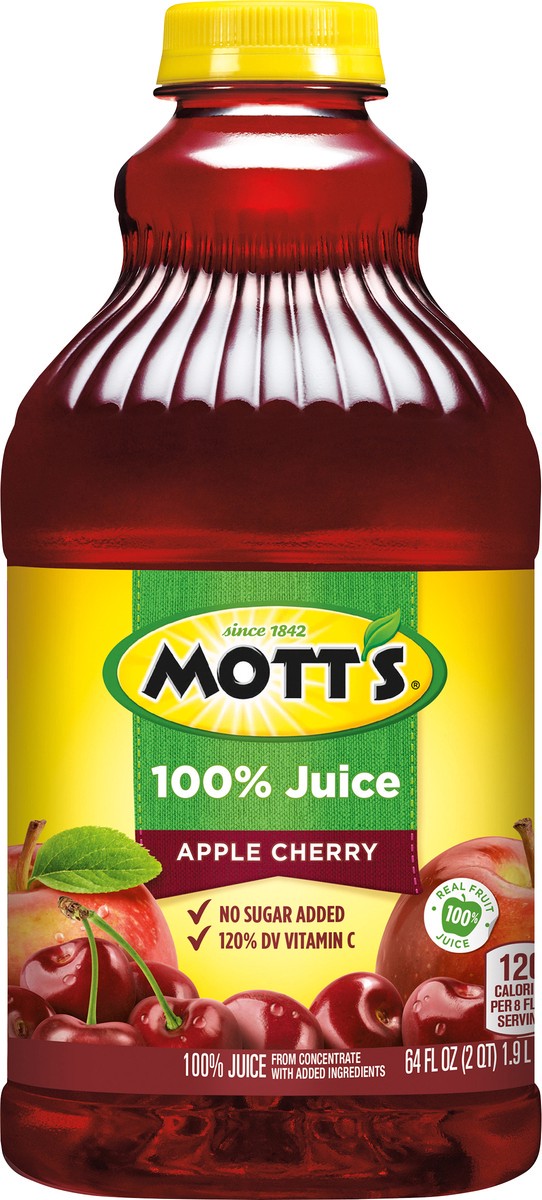 slide 3 of 7, Mott's 100% Apple Cherry Juice- 64 fl oz, 64 fl oz