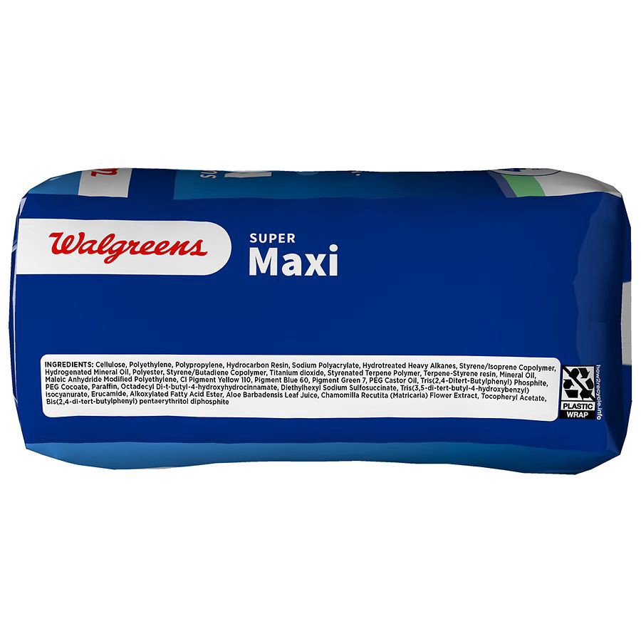 slide 2 of 2, Walgreens Super Maxi Pads, 48 ct